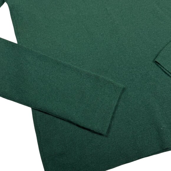 VTG Prada Silk Cashmere Sweater SZ M Green Crewneck Fitted Minimalist Designer - Picture 10 of 11